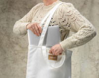 Recycled corduroy laptop bag 1475952_002 (White)