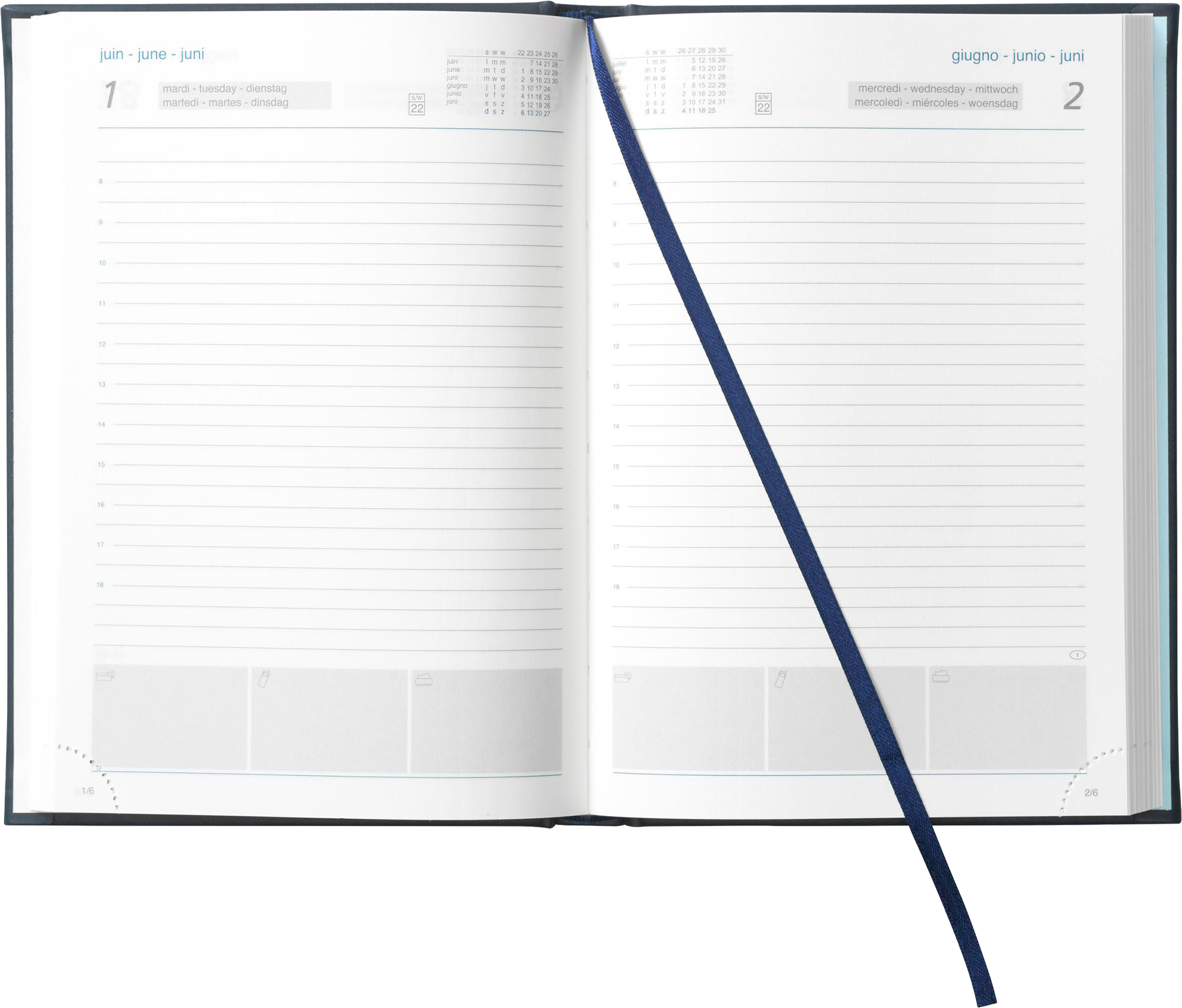 Picture of Diary in 6 languages (approx. A5)
