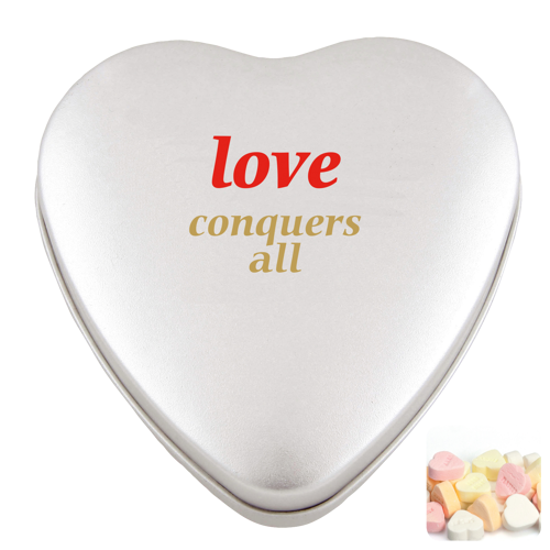 Large heart tin with fruit heart sweets