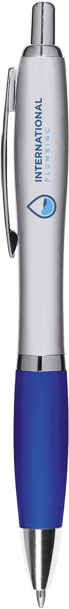 Picture of Silver ballpen with coloured grip