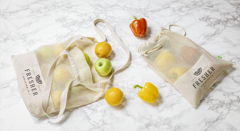 Organic cotton mesh fruit bag (120gsm/3.5oz) 262658_311 (Natural)
