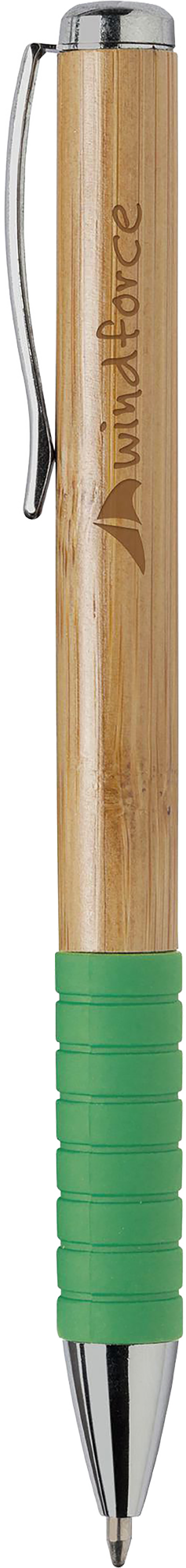 Picture of Bamboo ballpen with rubber non-slip grip