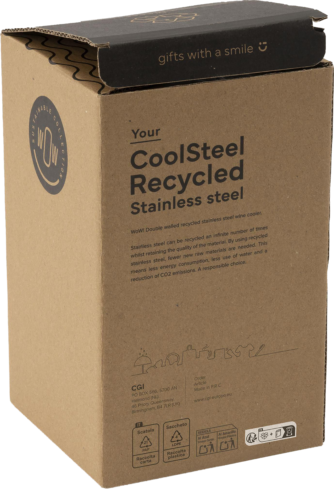 Picture of Recycled stainless steel wine cooler
