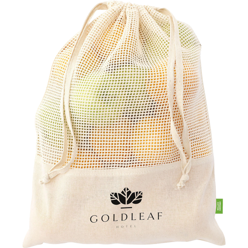 Organic cotton mesh fruit bag (120gsm/3.5oz)