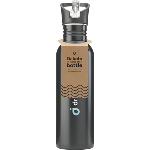 Recycled steel single walled bottle (750 ml)