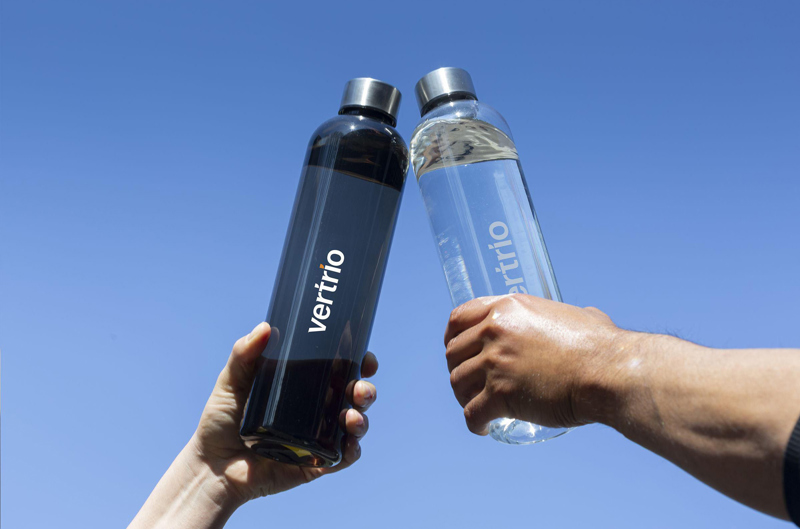 Transparent plastic bottle (1L) 262739_001 (Black)