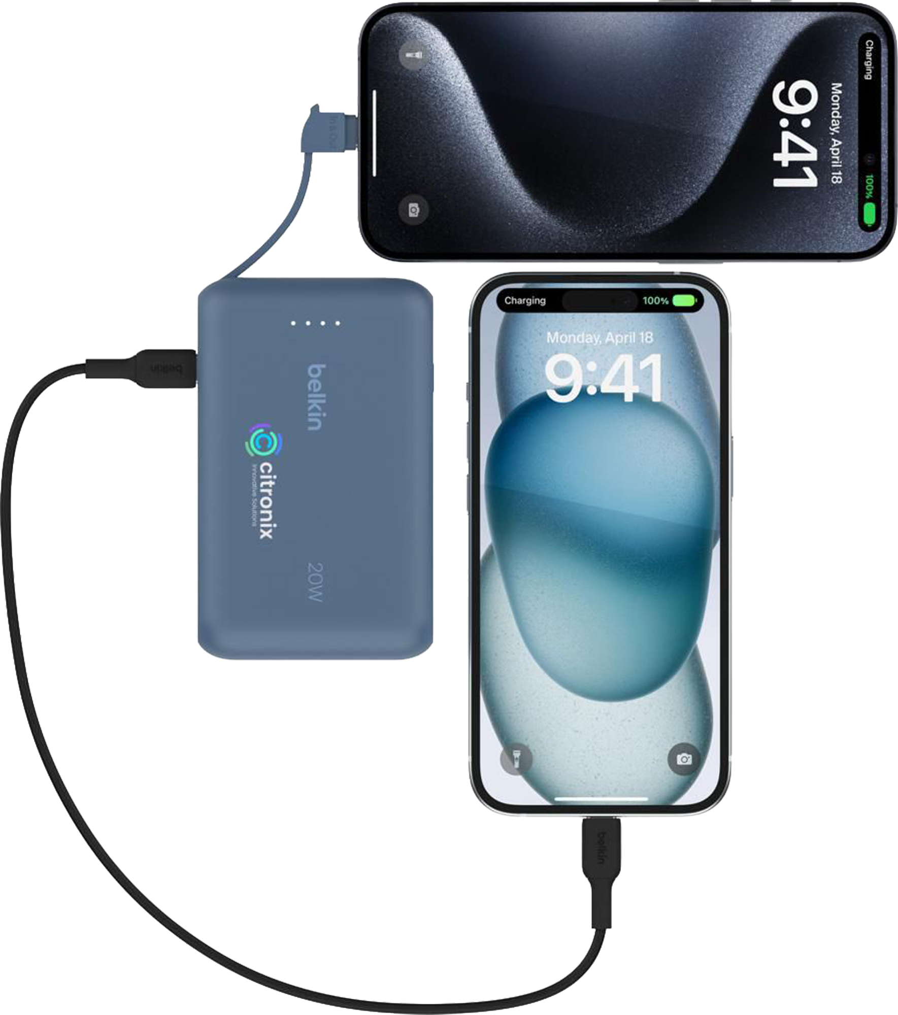 Picture of Belkin power bank with integrated cable (10,000mah)