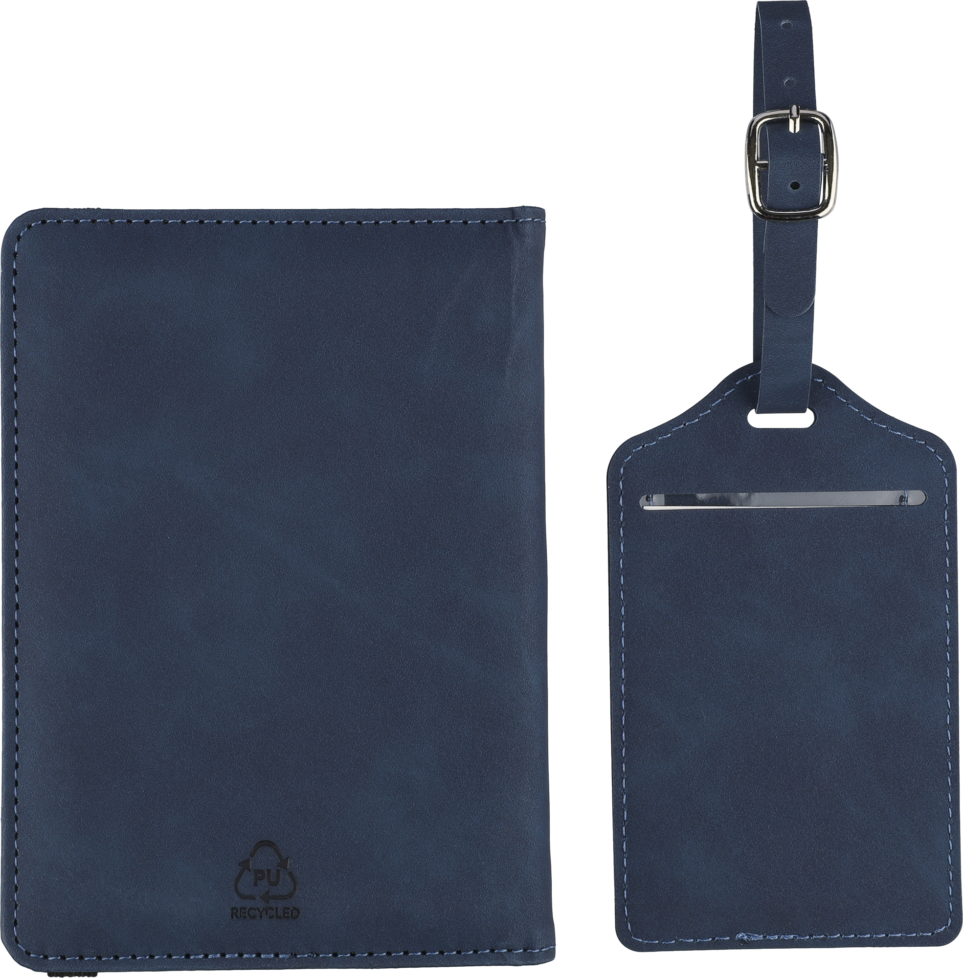 Picture of Recycled PU passport holder and luggage tag