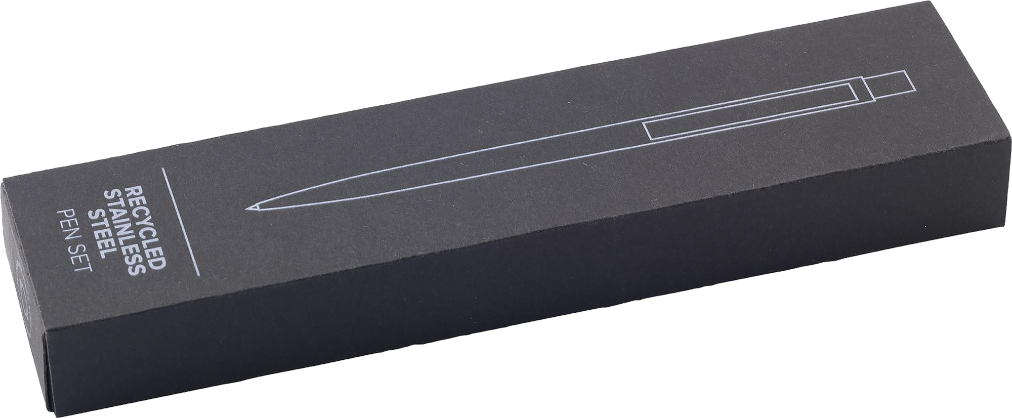 Picture of Recycled stainless steel ballpen in a gift box