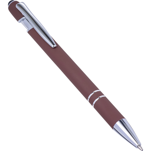Ballpen with rubber finish