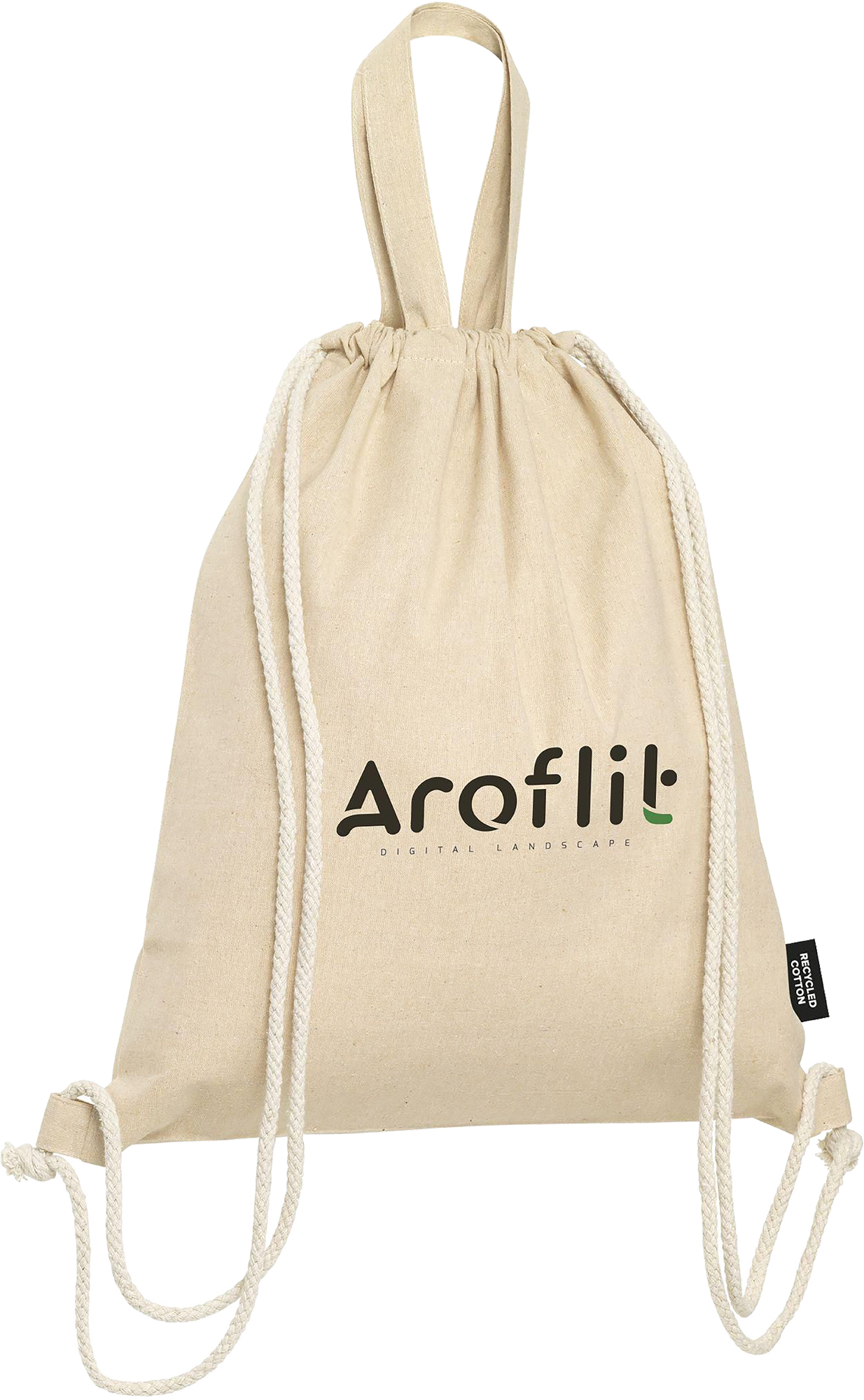Picture of Recycled cotton drawstring bag (180gsm/5.3oz)