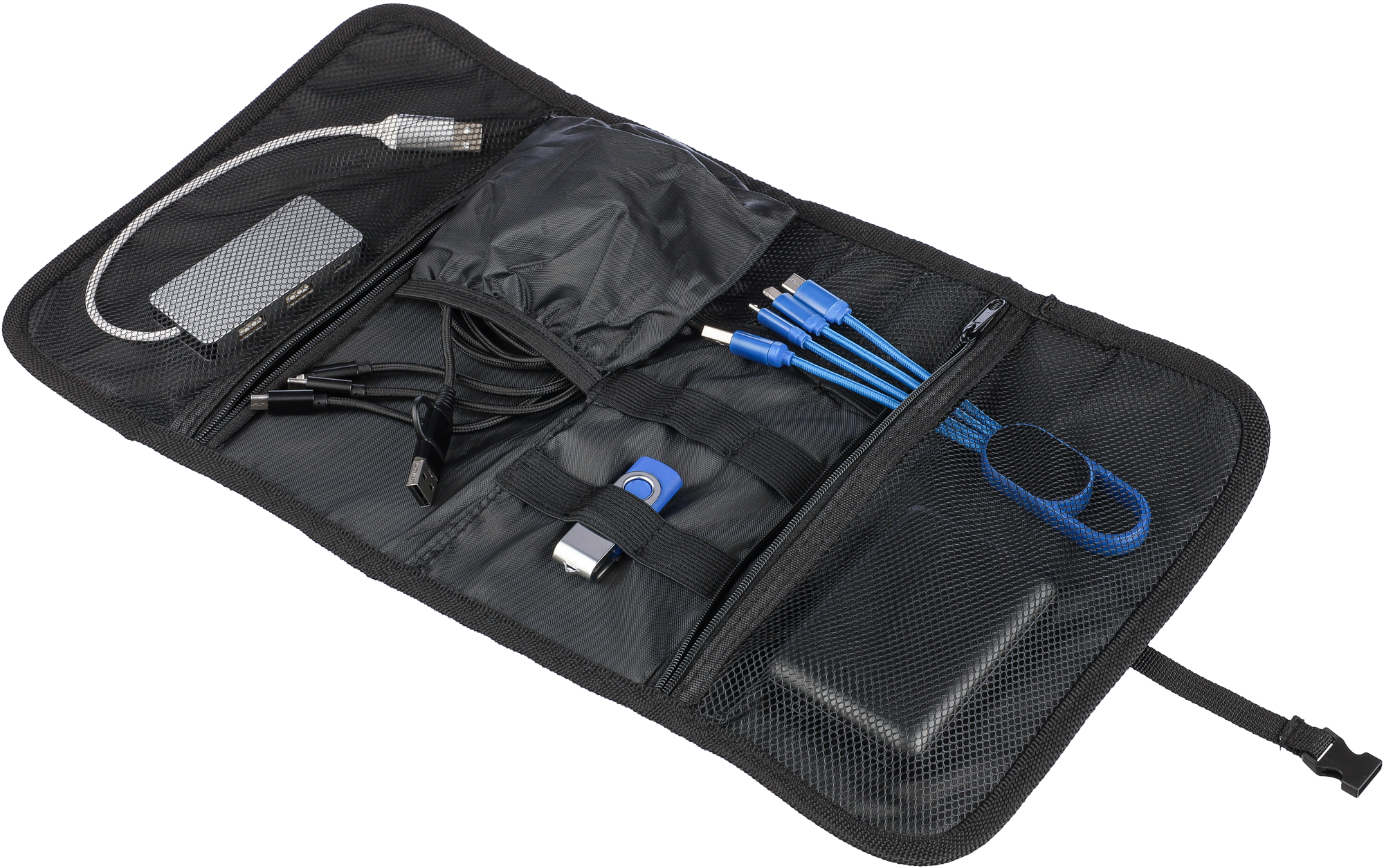 Picture of Roll-up bag for chargers and cables.
