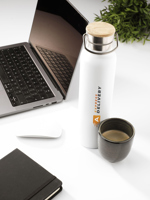 Double walled recycled stainless steel bottle (750ml) 262357_002 (White)