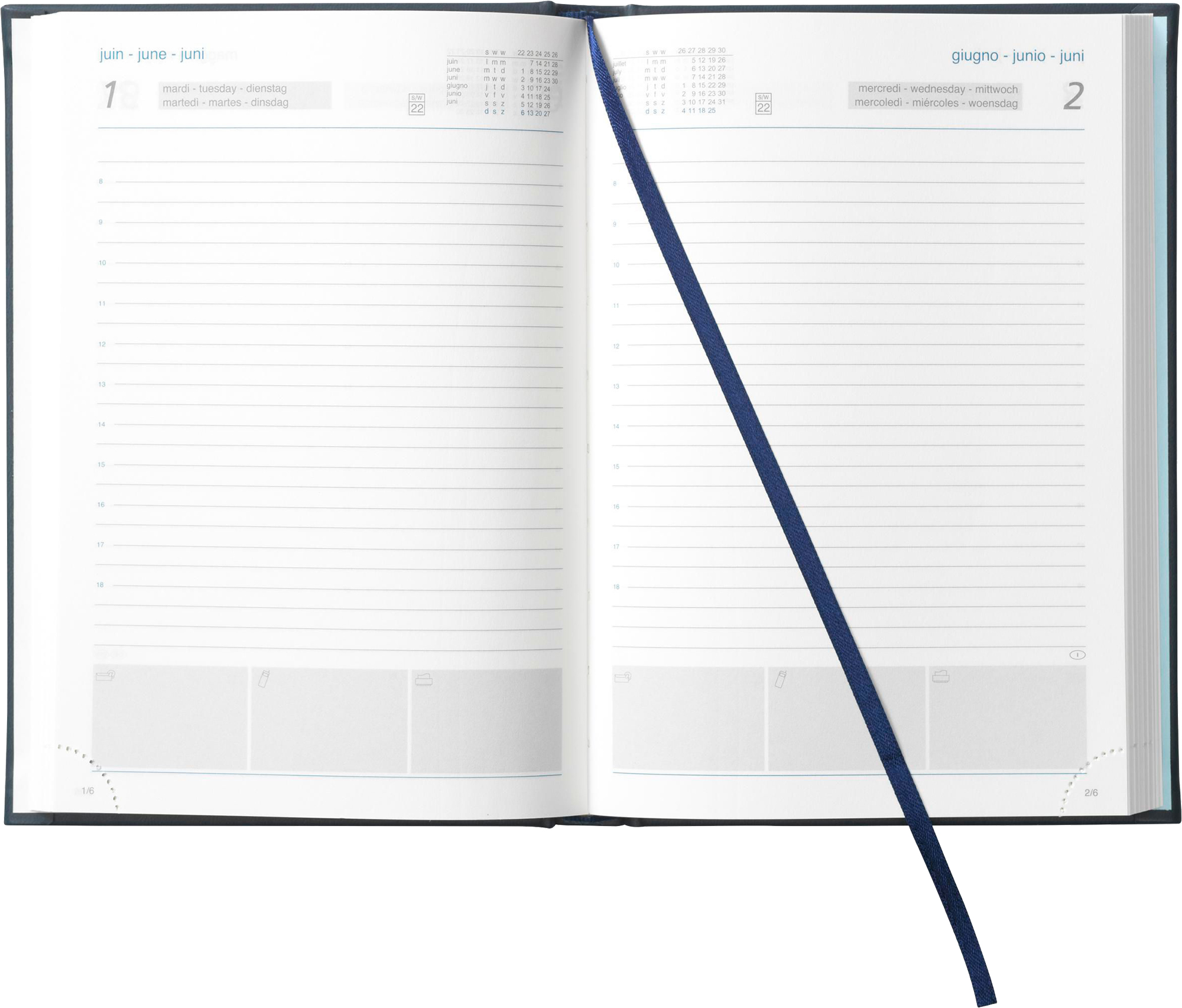Picture of Diary in 6 languages (approx. A5)