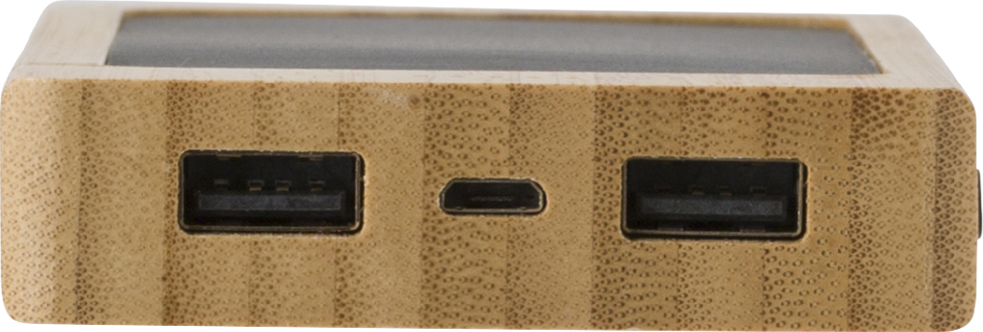 Picture of Bamboo solar power bank. (8000 mAh)