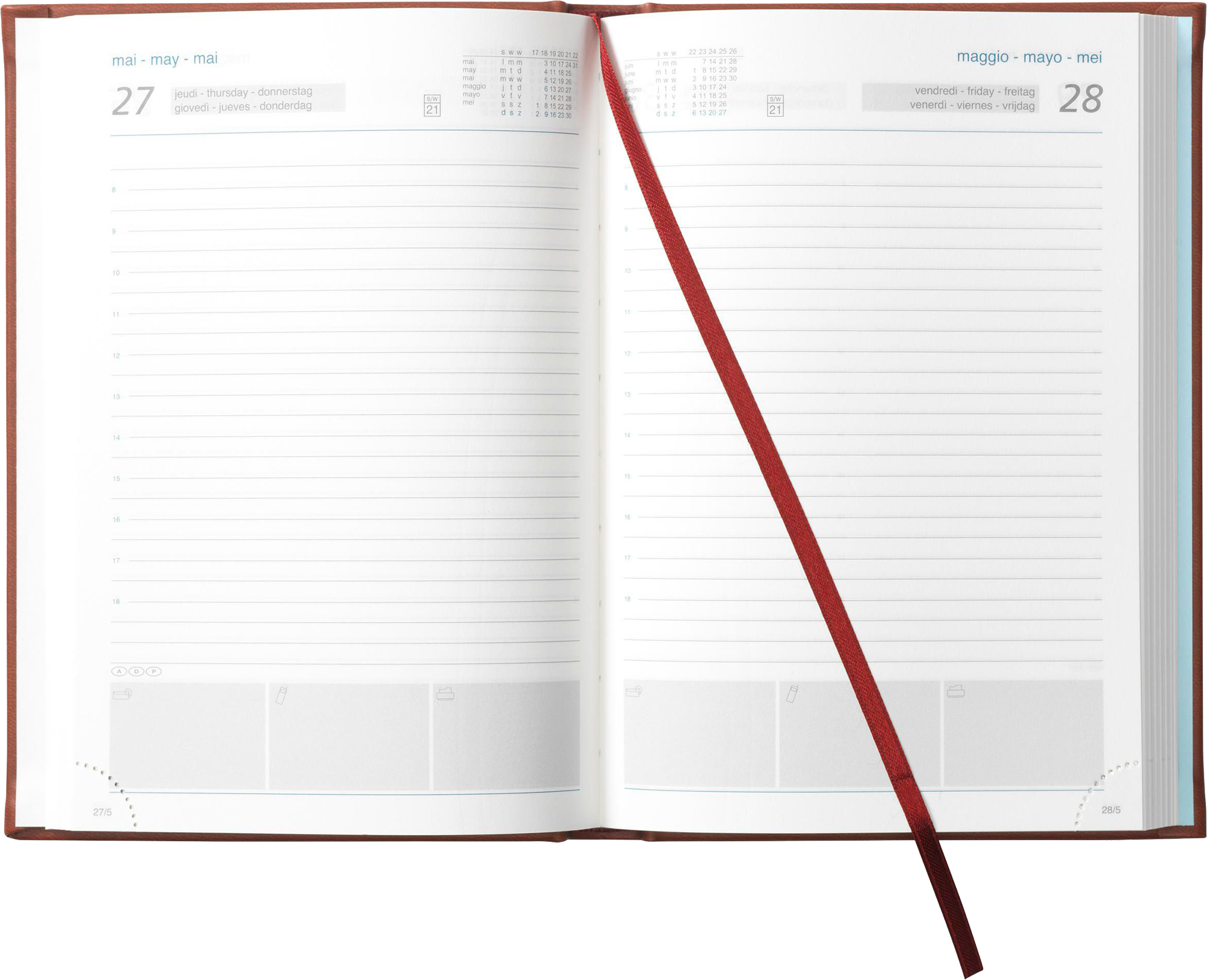 Picture of Diary in 6 languages (approx. A5)