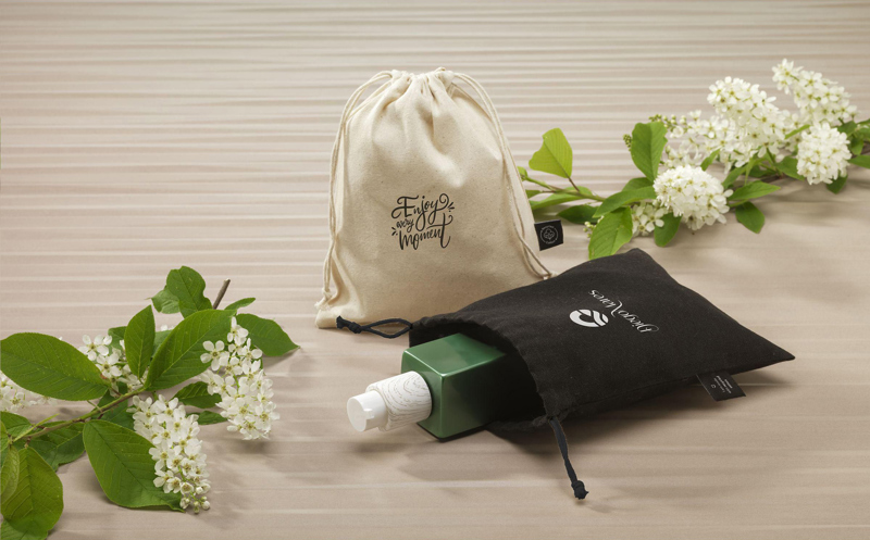 Recycled cotton gift pouch (150 g/m² / 4.42oz) 262313_001 (Black)
