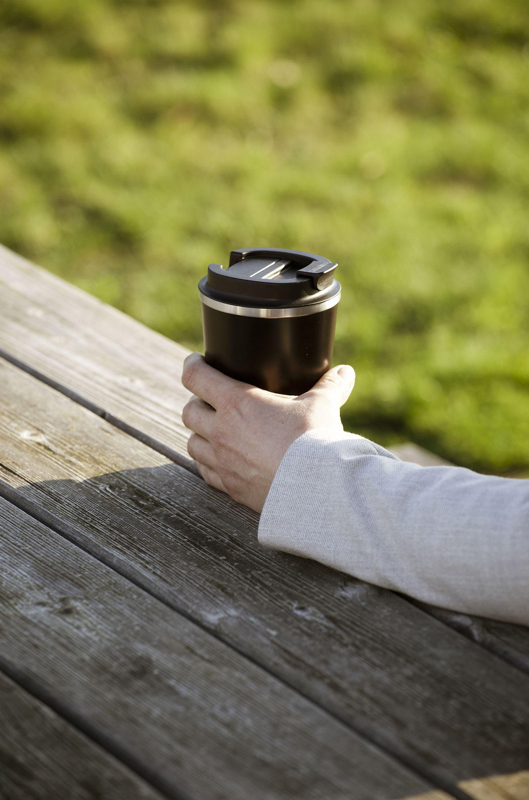Recycled double walled coffee mug (300 ml) 261734_001 (Black)