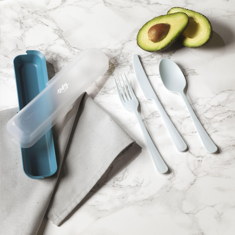 Circulware Outdoor 3-piece cutlery set 262126_307 (Dark blue)