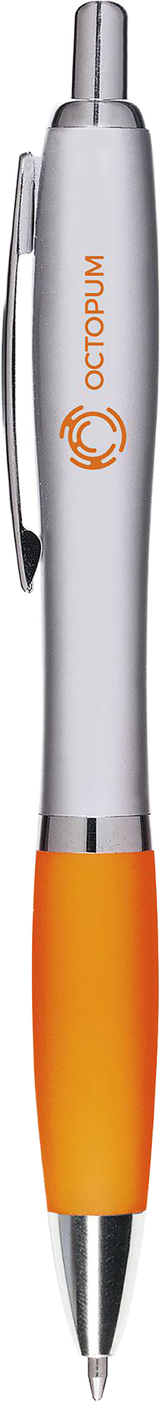 Picture of Silver ballpen with coloured grip