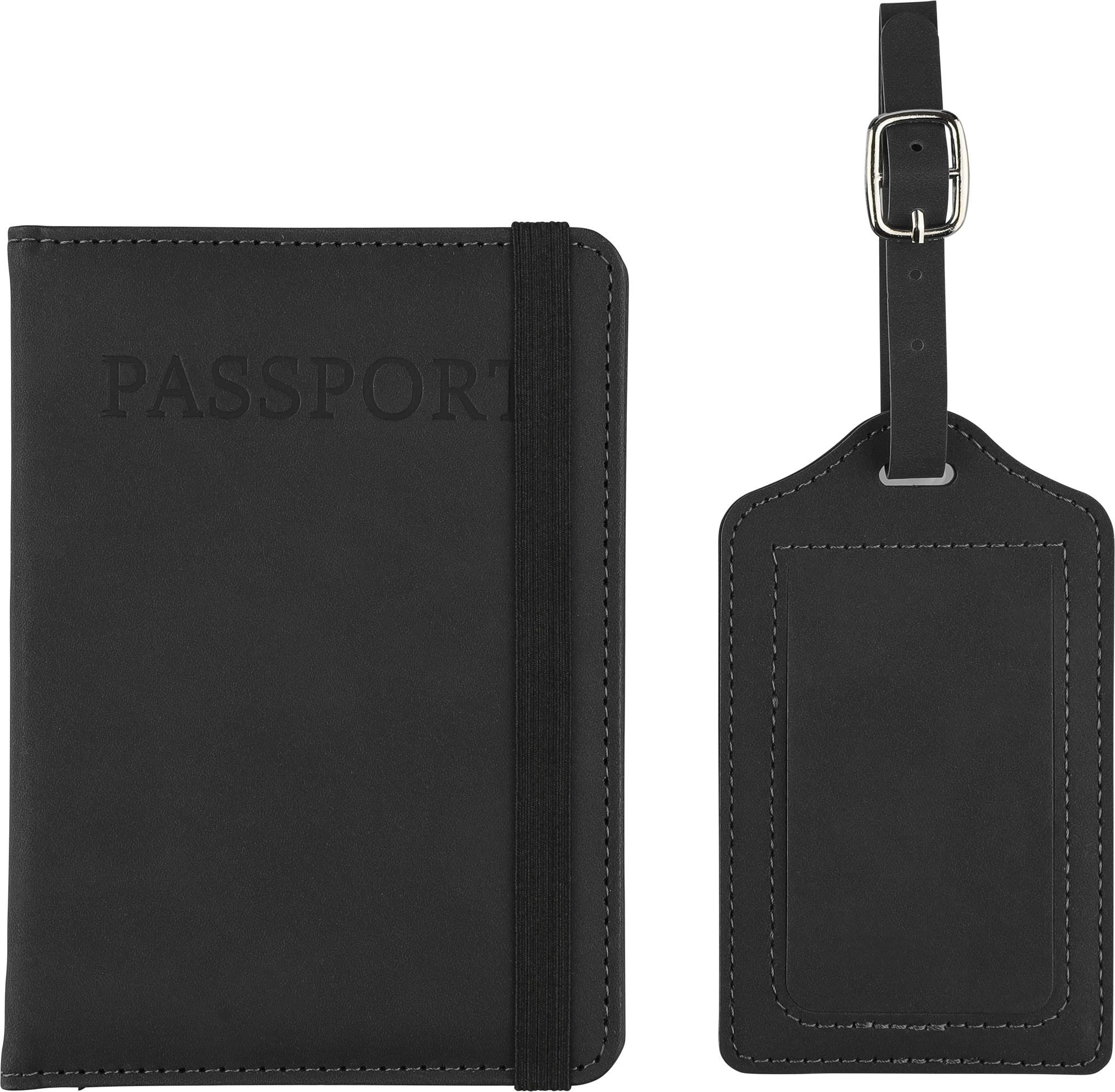 Picture of Recycled PU passport holder and luggage tag