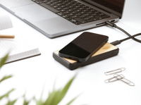 Recycled ABS & bamboo wireless power bank (10,000mAh) 262334_001 (Black)