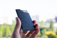 Made recycled leather card holder 269136_001 (Black)