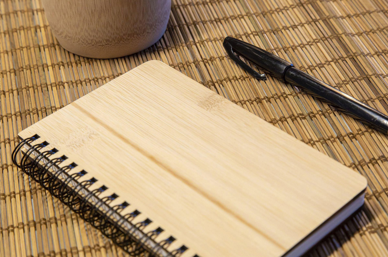 Notebook made from bamboo (approx. A6) 269099_011 (Brown)