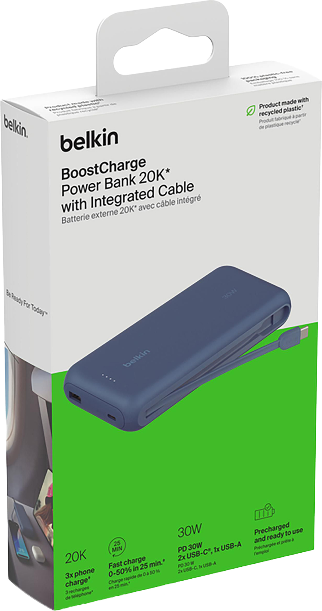 Picture of Belkin power bank with integrated cable (20,000mah)
