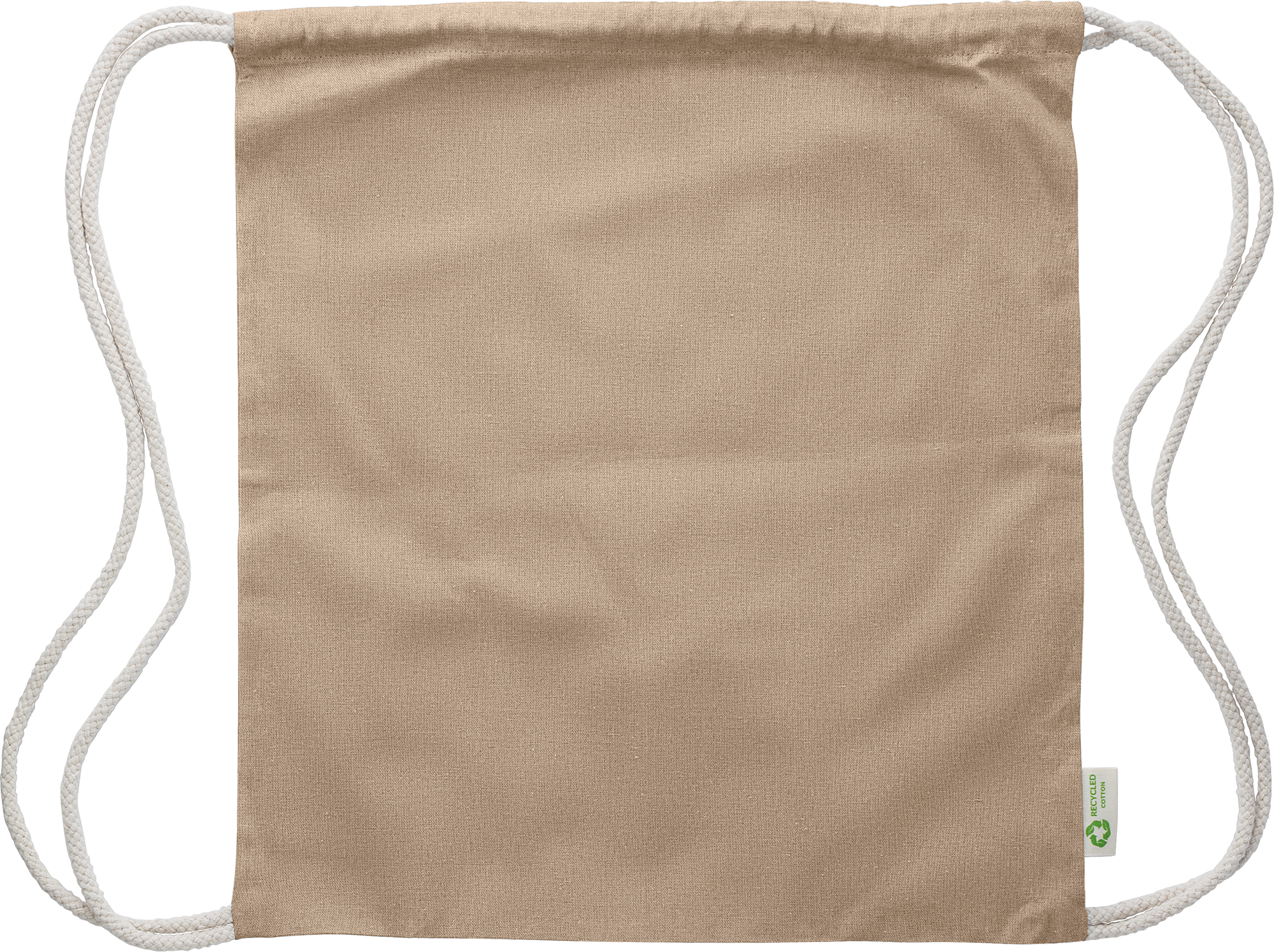 Picture of Recycled cotton drawstring bag. (120gsm/3.54oz)