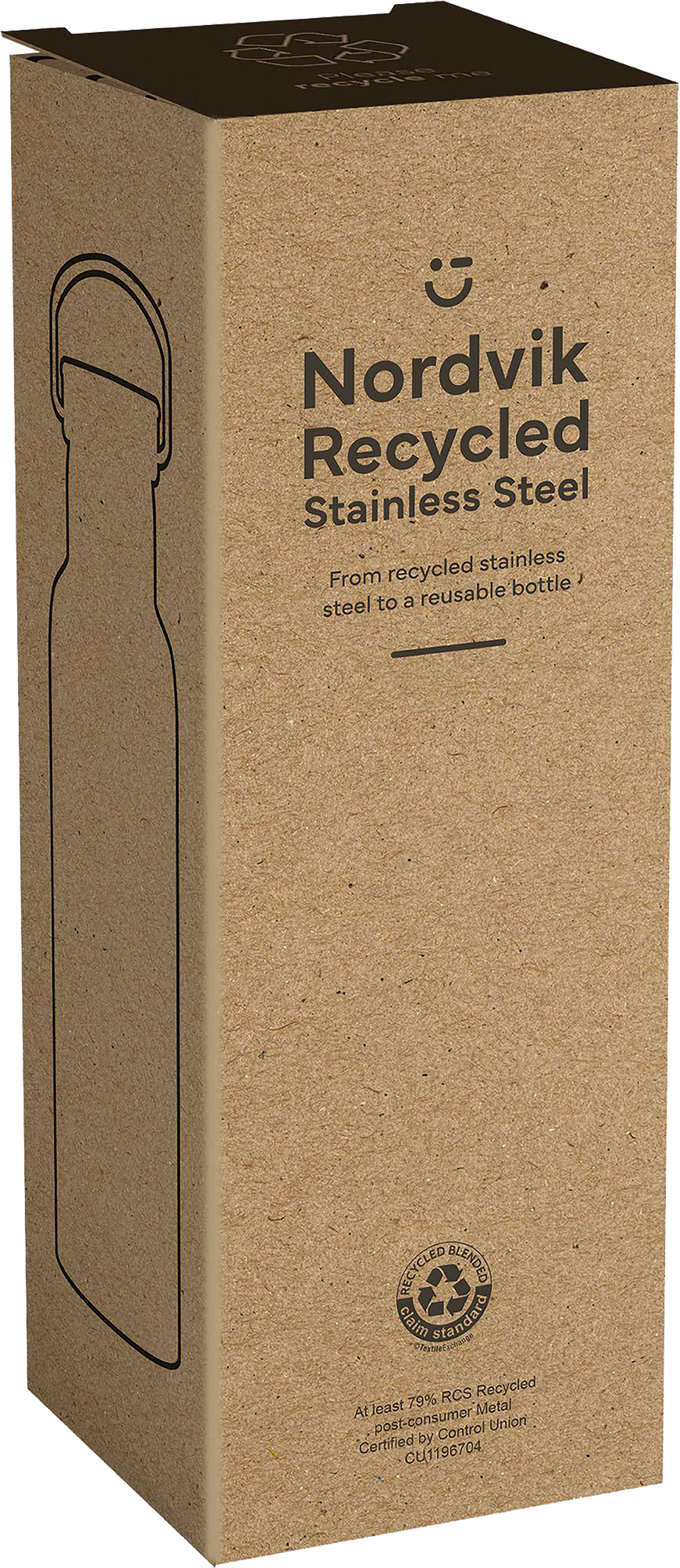 Picture of Recycled stainless steel double walled bottle (500ml)