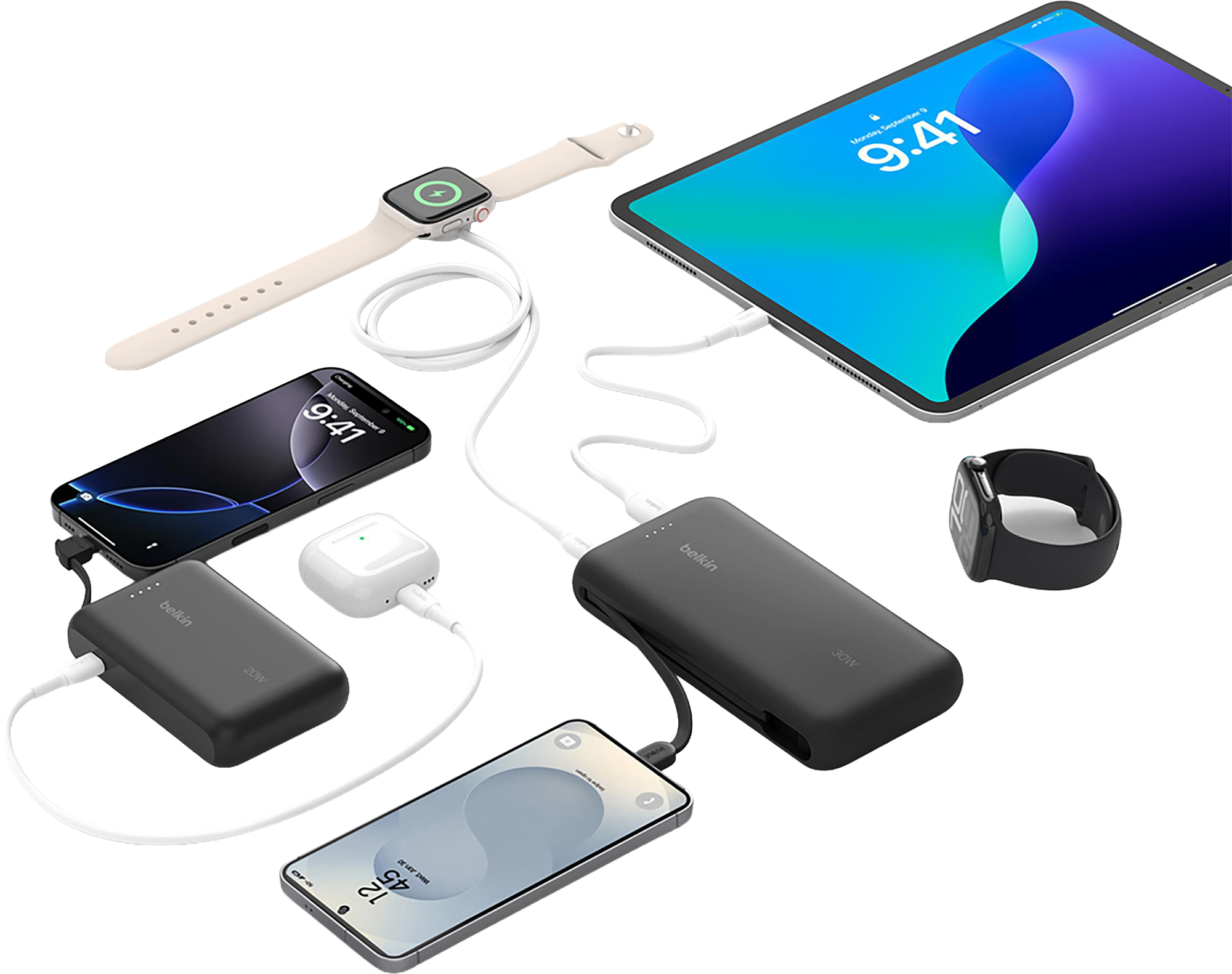 Picture of Belkin power bank with integrated cable (20,000mah)