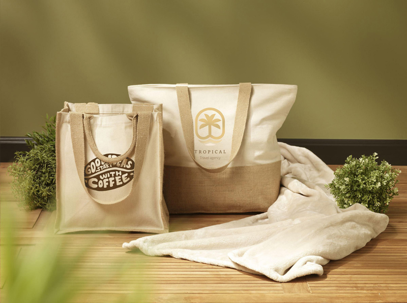Organic jute and  cotton bag (320gsm/9.4oz) 264953_311 (Natural)