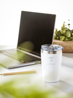 Recycled stainless steel travel mug (380ml) 262327_002 (White)