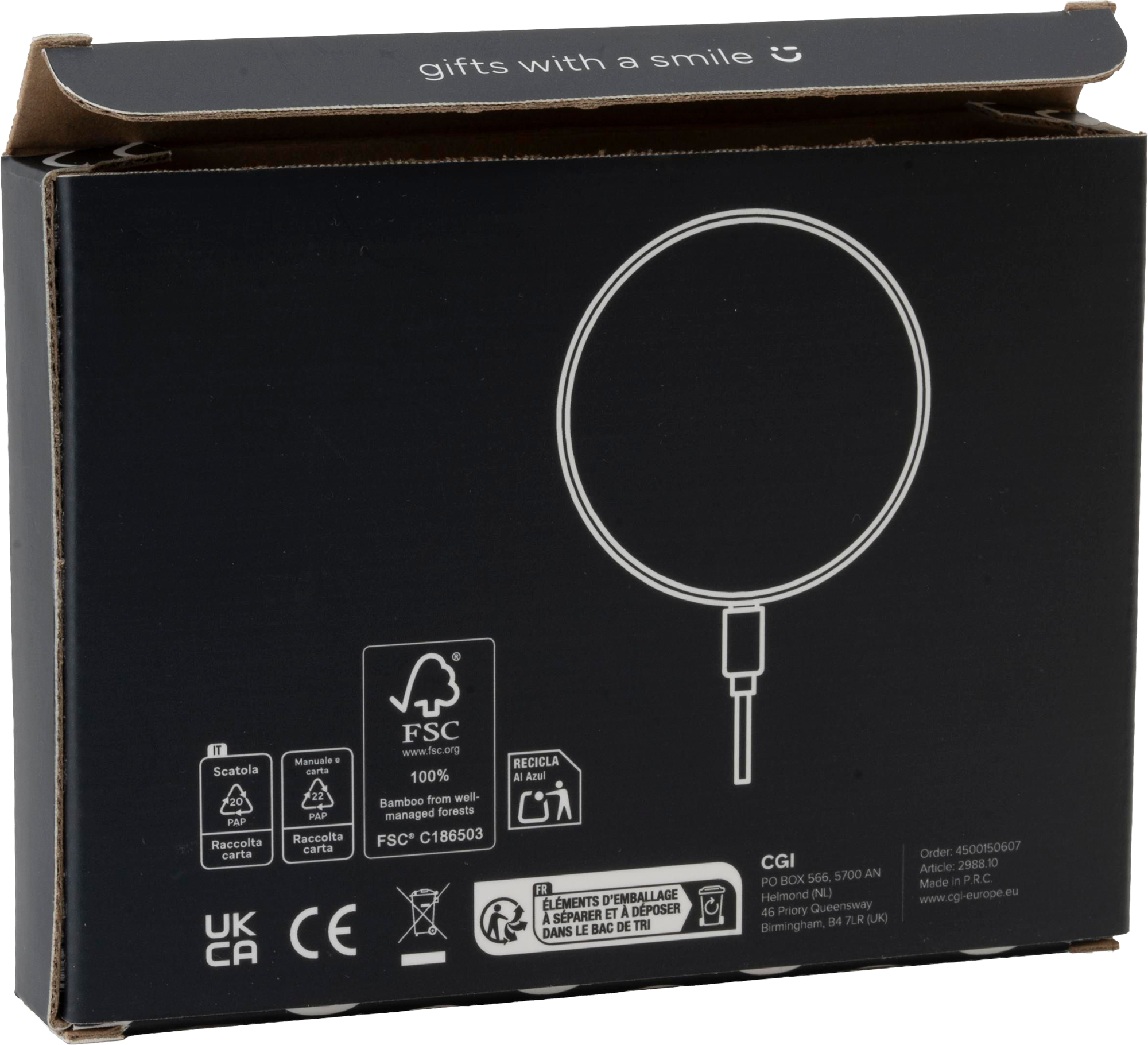 Picture of Bamboo 15W wireless fast charger
