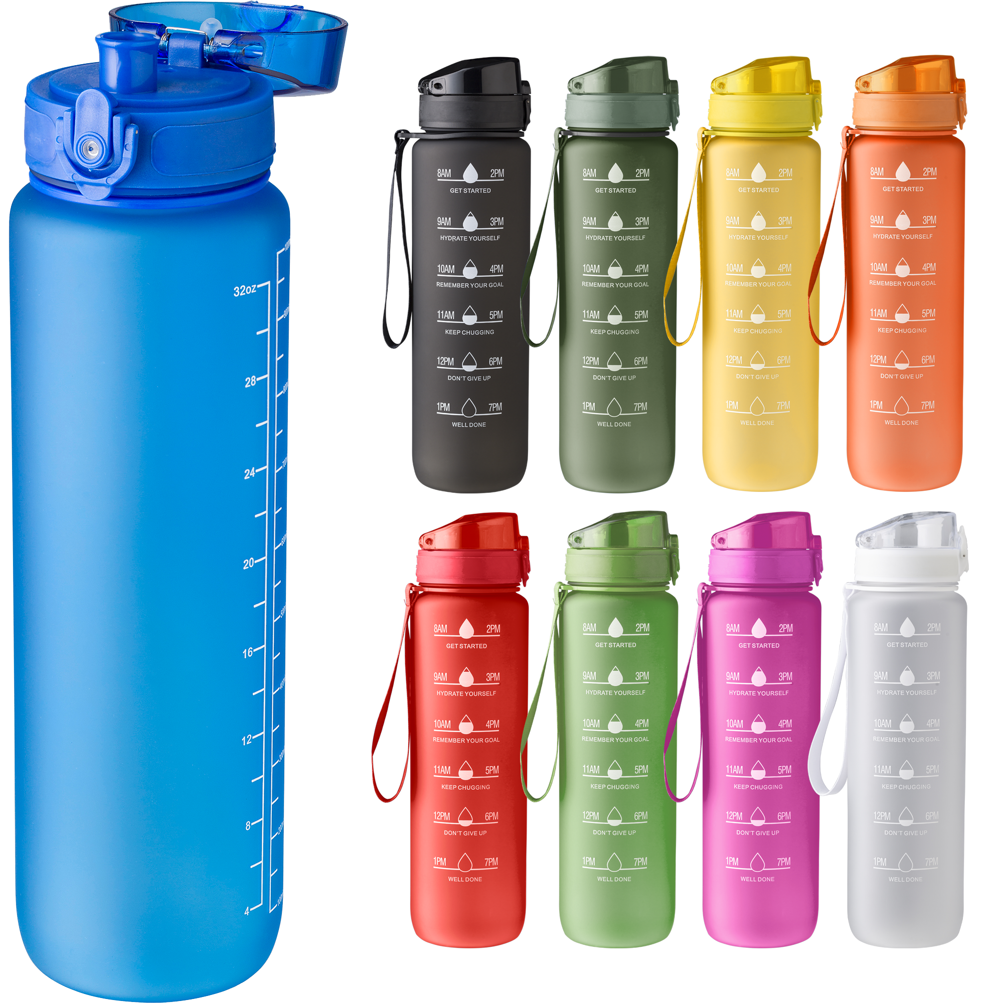 Picture of RPET bottle with time markings (1000ml)