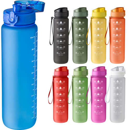 RPET bottle with time markings (1000ml)