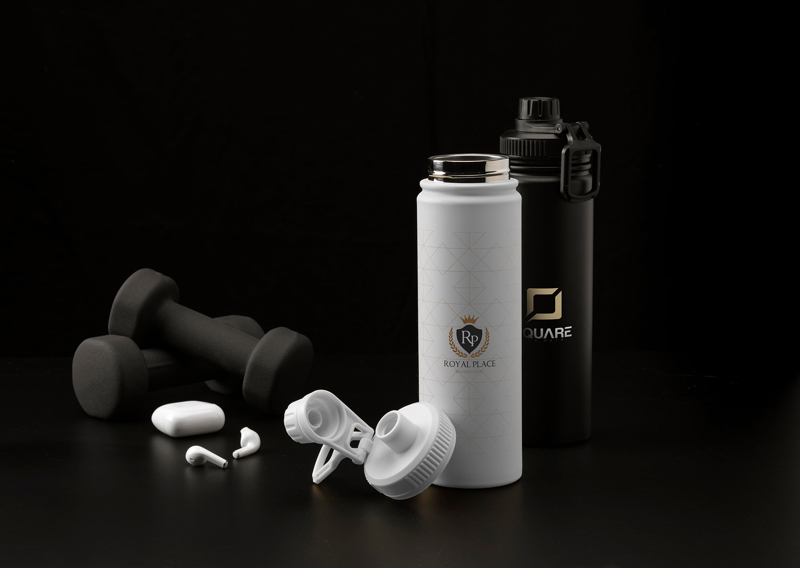 Recycled stainless steel bottle (800ml) 262512_002 (White)