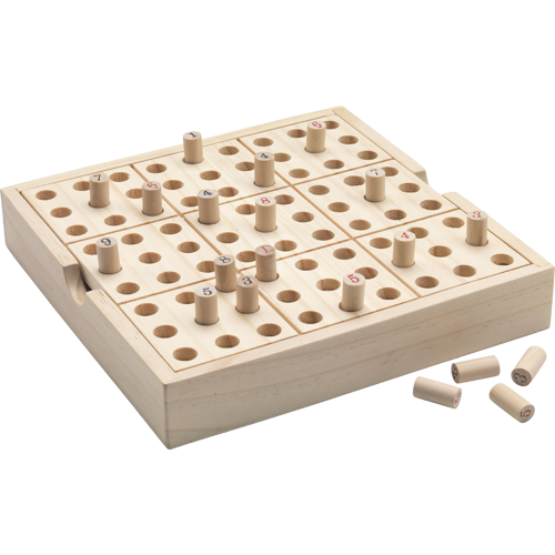 Wooden sudoku game