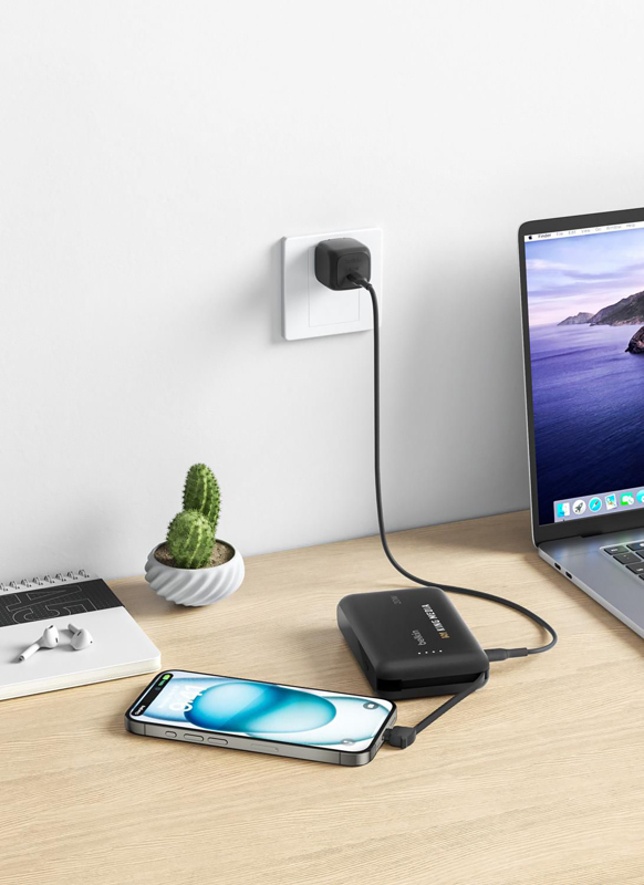 Belkin power bank with integrated cable (10,000mah) 263174_001 (Black)