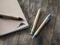 Bamboo wheat straw ballpoint pen 262492_018 (Light blue)