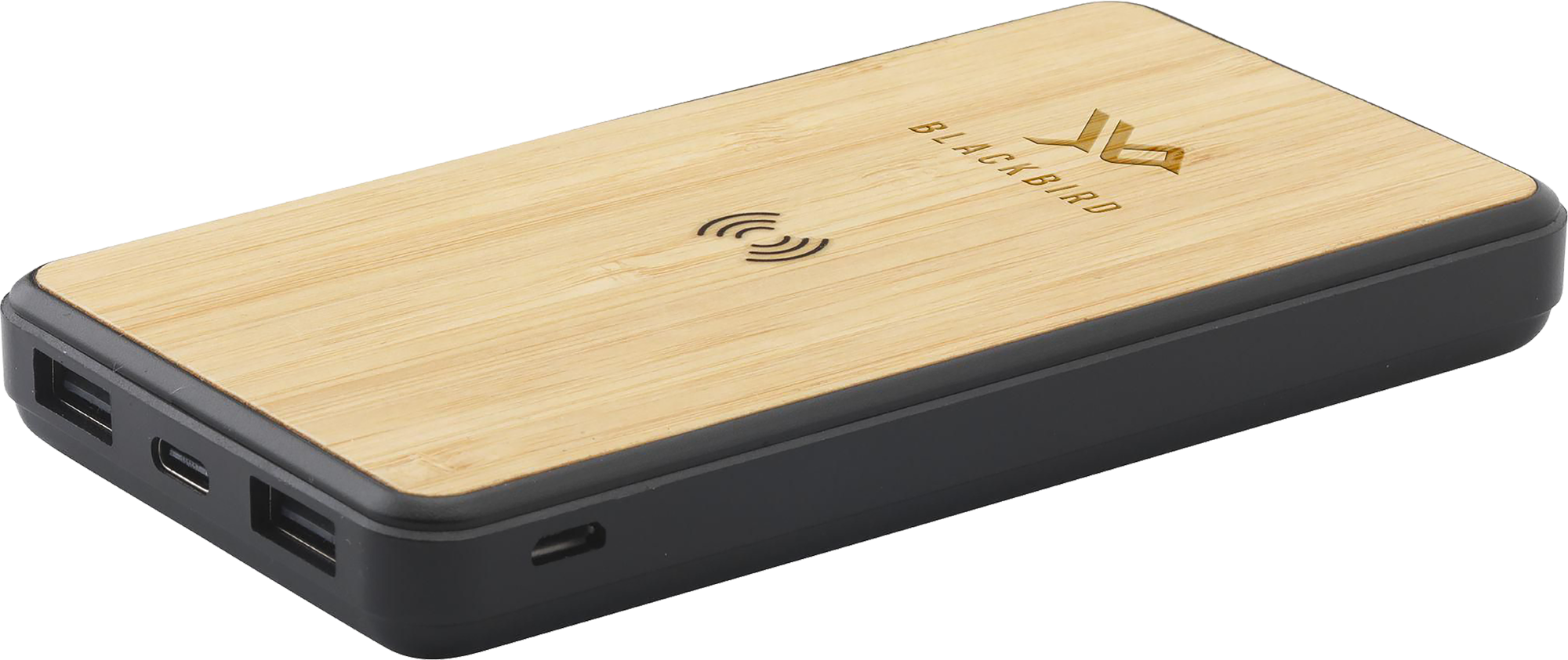 Picture of Recycled ABS & bamboo wireless power bank (10,000mAh)