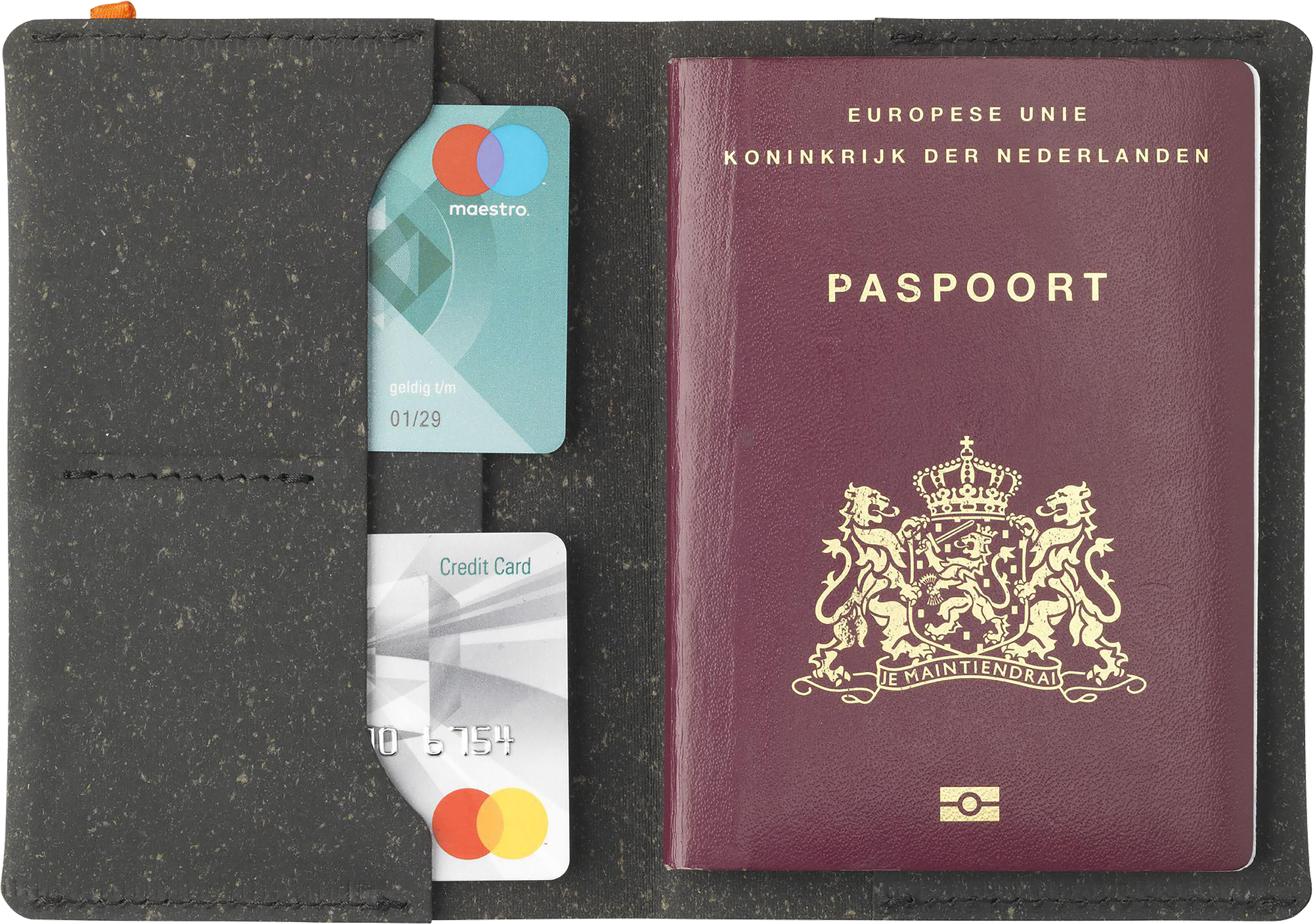 Picture of Made recycled leather passport holder