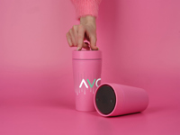 Circular&Co recycled bubblegum double walled walled cup (340ml) 1494629_017 (Pink)
