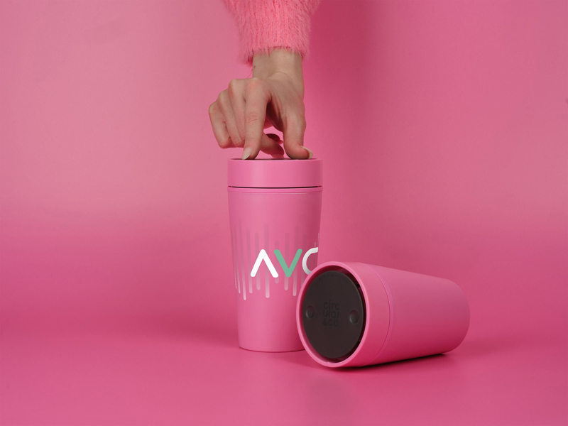 Circular&Co recycled bubblegum double walled walled cup (340ml) 1494629_017 (Pink)