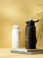 Recycled stainless steel double walled bottle (900ml) 263334_001 (Black)