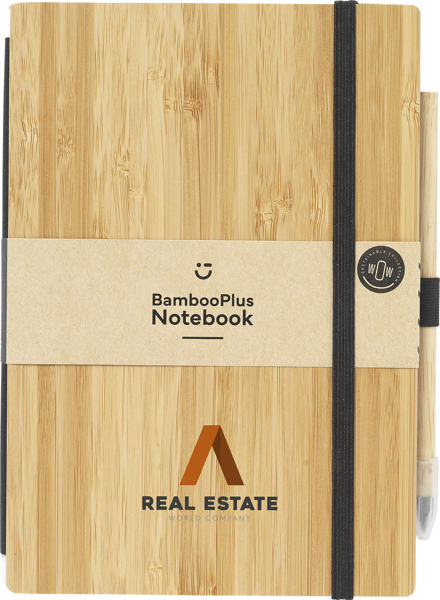 Picture of Bamboo notebook with inkless pen (approx A5)