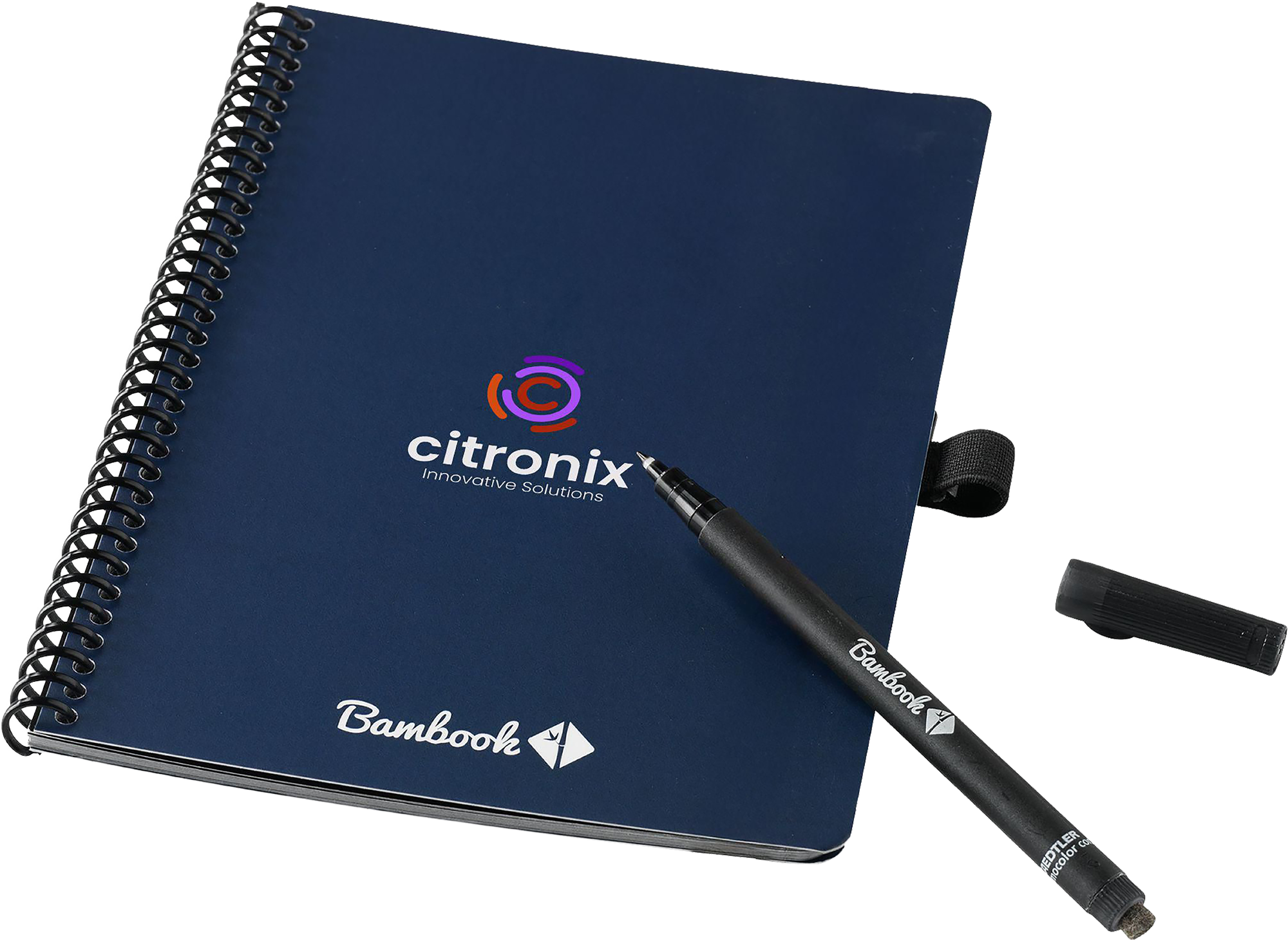 Picture of Bambook notebook with dot grid paper & pen loop (approx. A5)