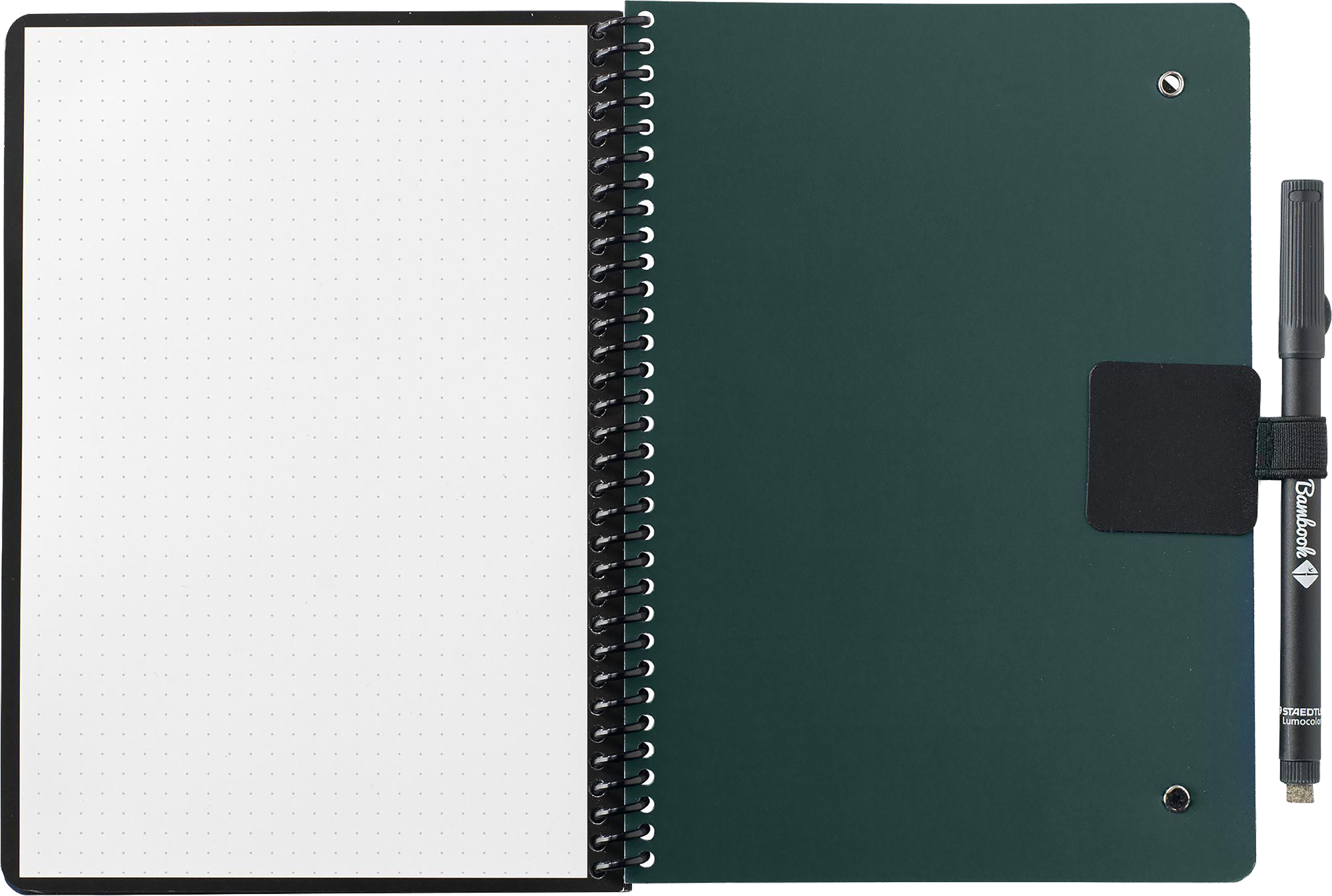 Picture of Bambook notebook with dot grid paper & pen loop (approx. A5)