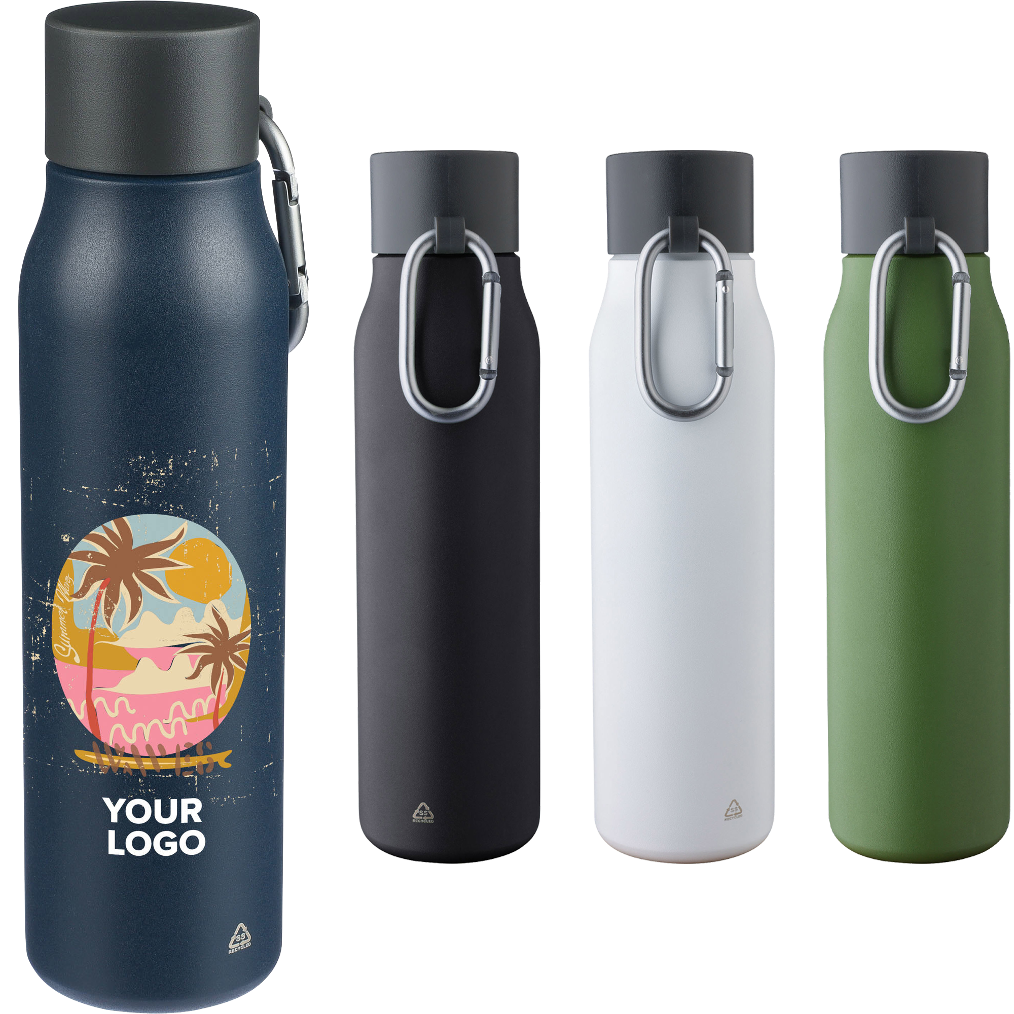 Picture of Recycled stainless steel double walled bottle (600 ml)